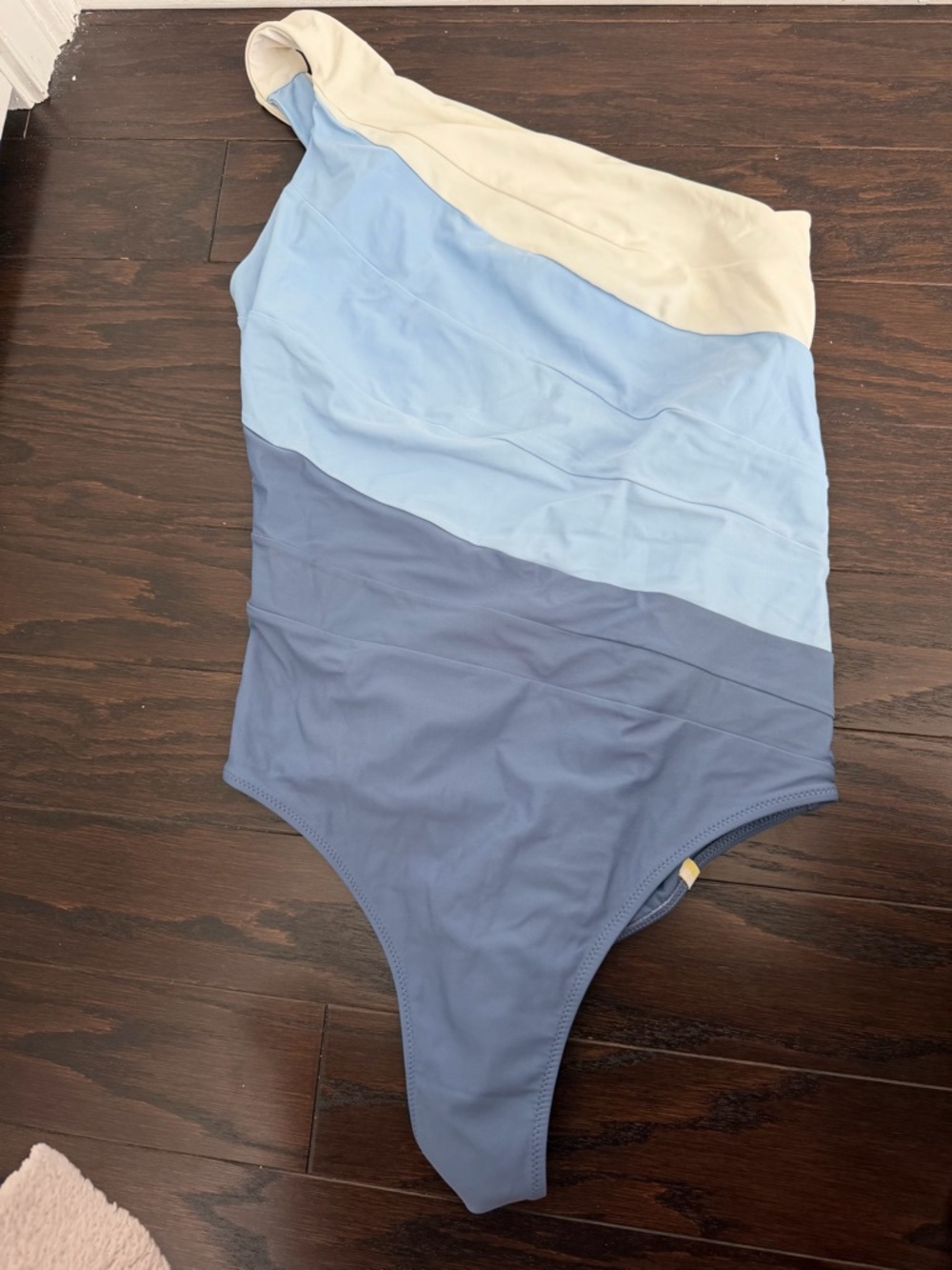 summersalt Light Blue One-Shoulder Swimsuit